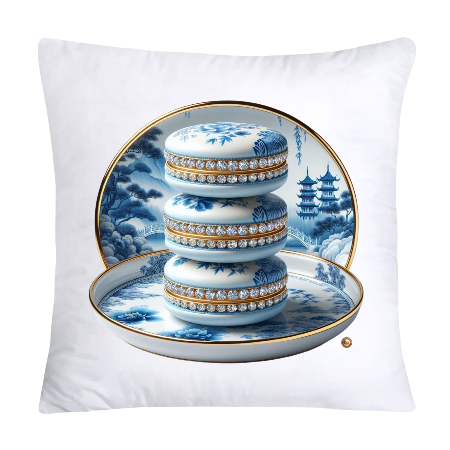 Blue Willow 18x18 Adorable Macaroon Pillow Covers-1905