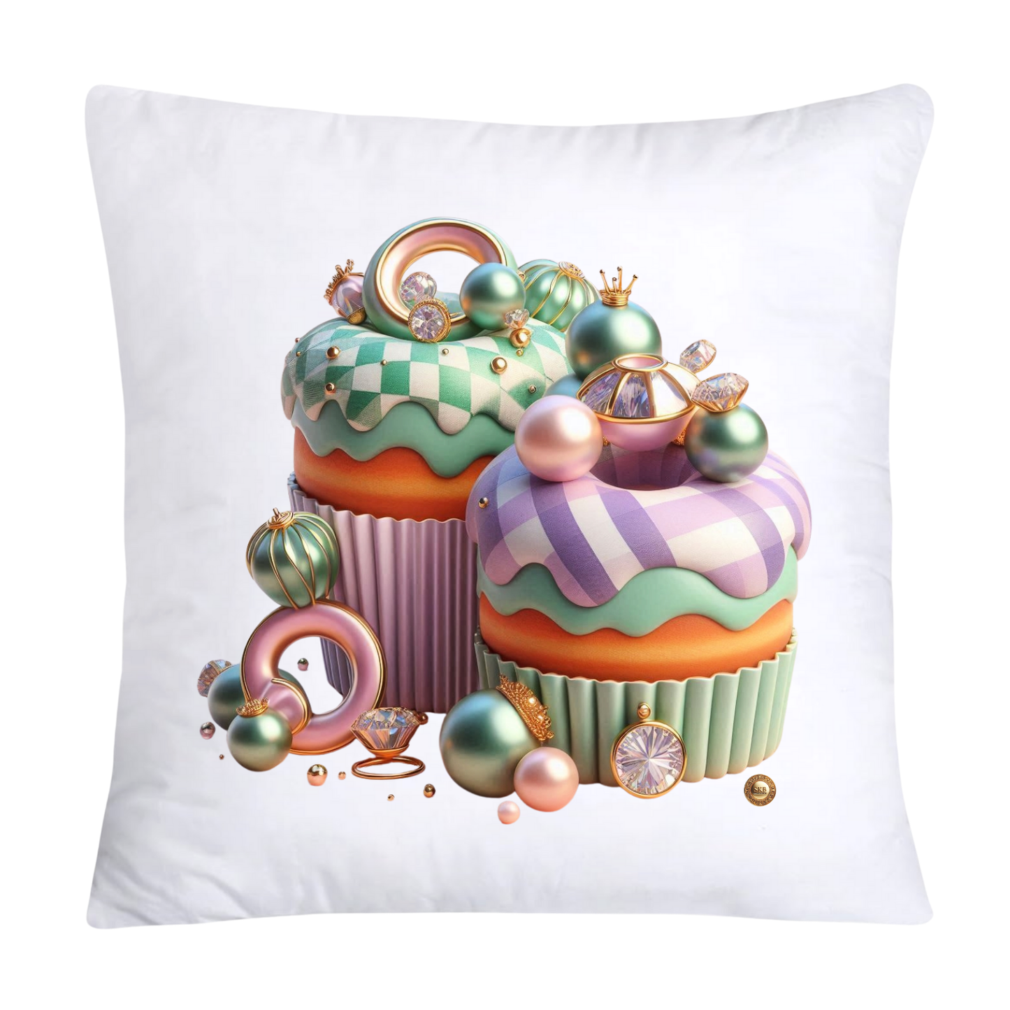 Pastel Cupcakes Donuts and Candy Pillow Covers 18x18-2558
