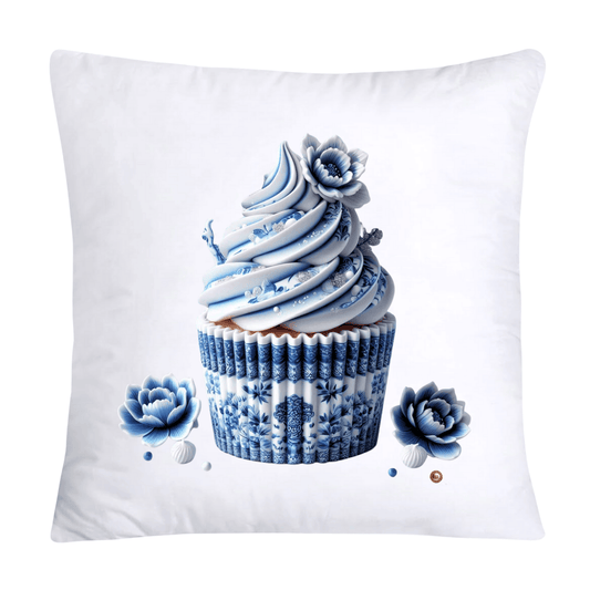 Blue Willow Chinoiserie Cupcake Throw Pillow Covers 18X18-2919
