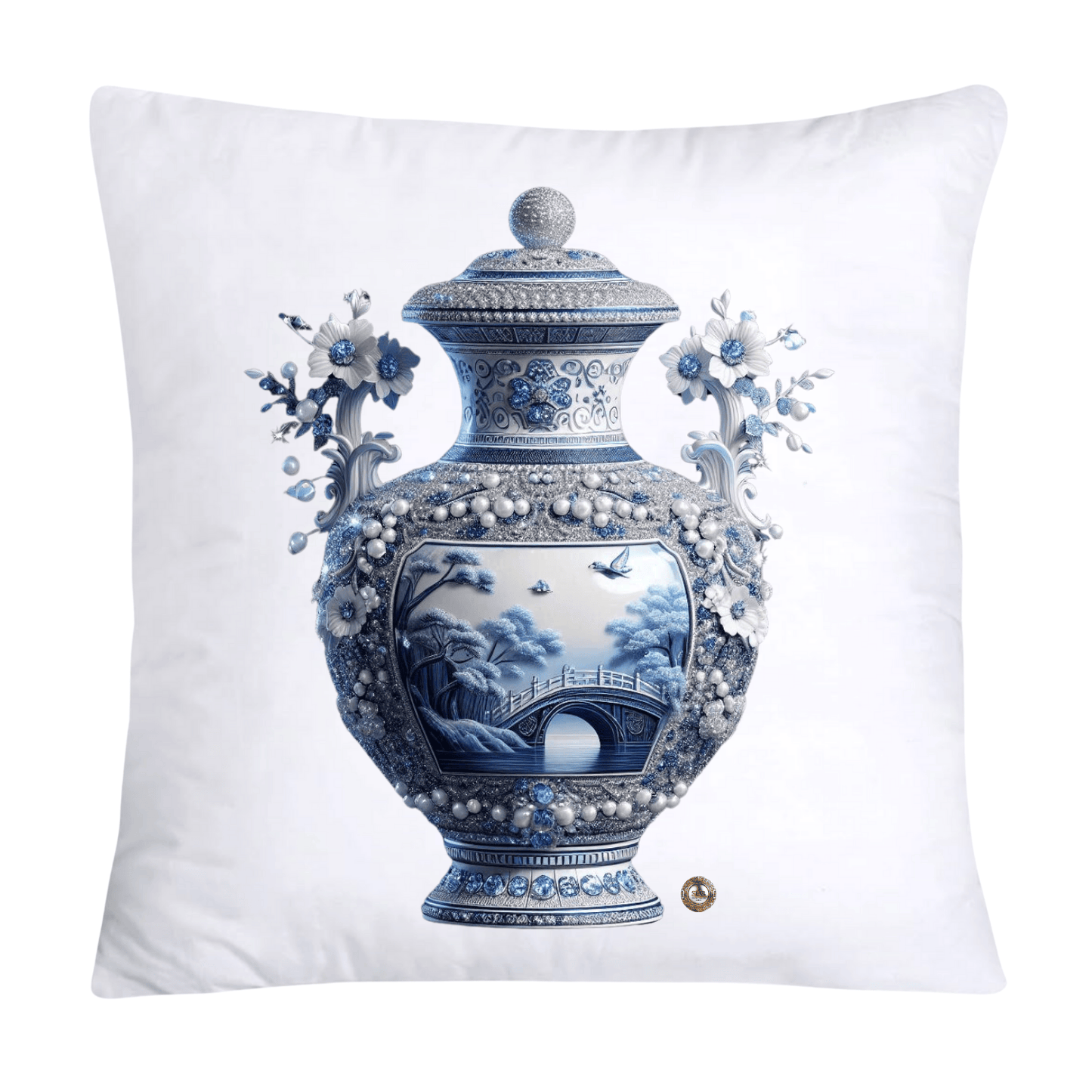 Blue and White Willow Ginger Jar Pillow Covers-93