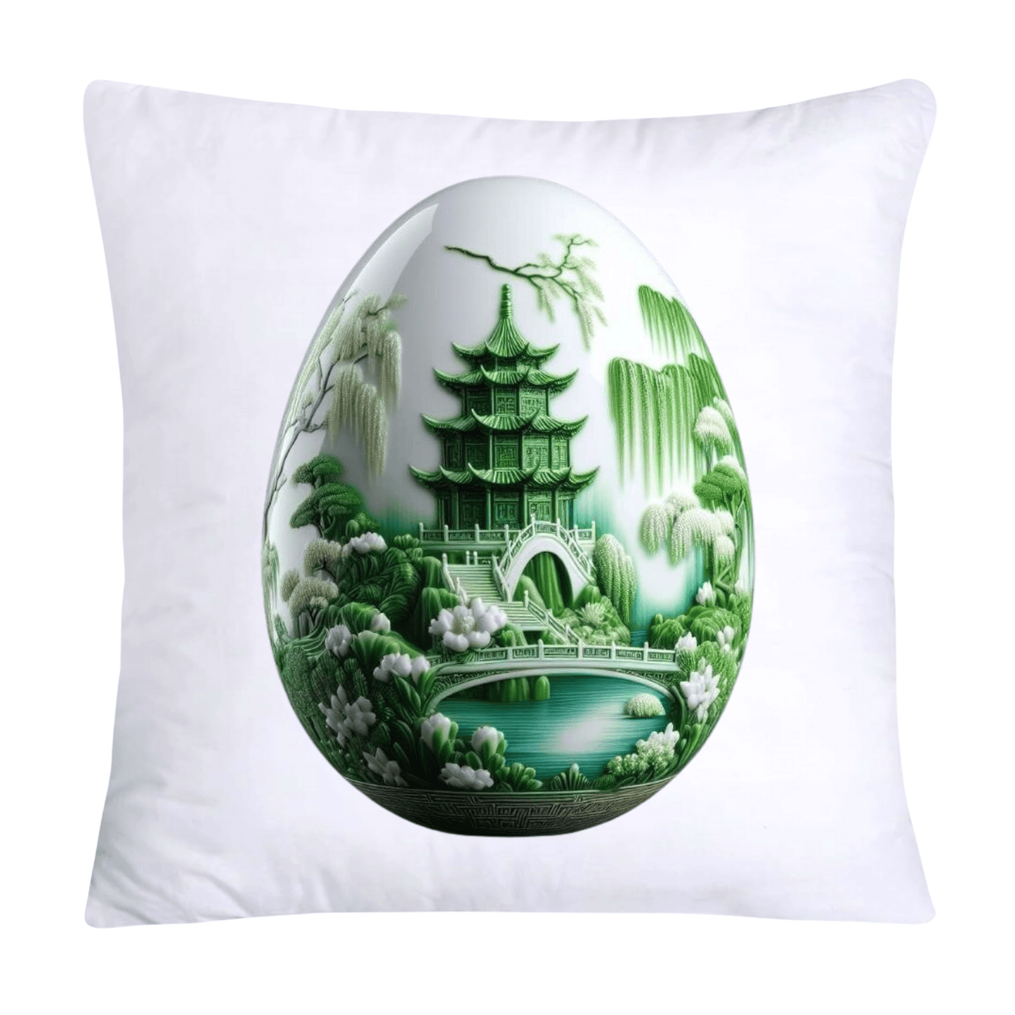 Green Willow Classic Egg 18x18 Pillow Covers-3162