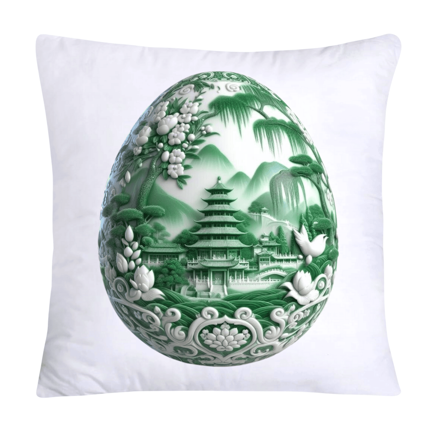 Green Willow Classic Egg 18x18 Pillow Covers-3125