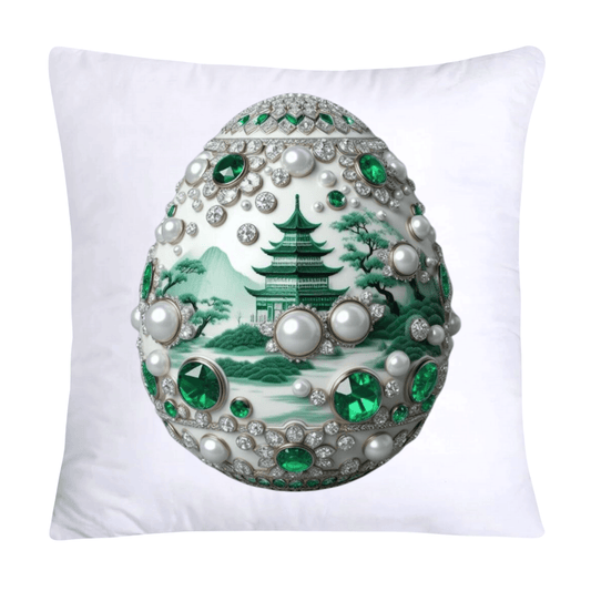 Green Willow Classic Egg 18x18 Pillow Covers-3094