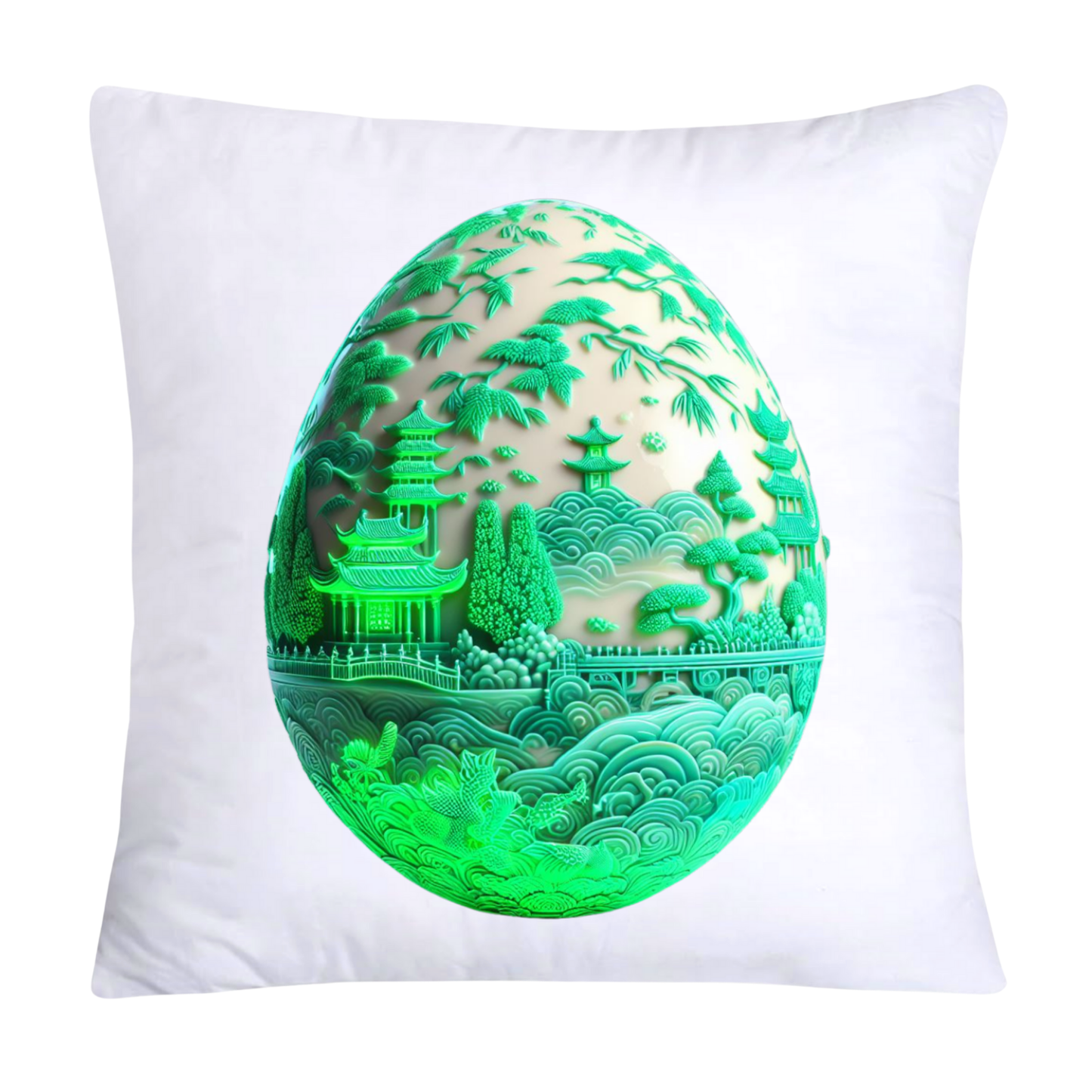 Green Willow Classic Egg 18x18 Pillow Covers-1806