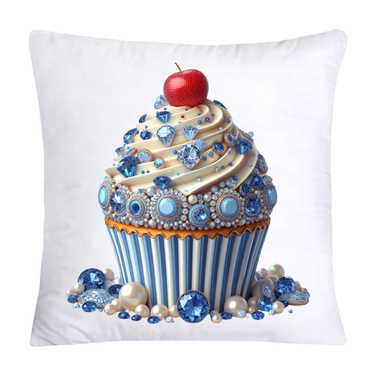 Blue Willow Chinoiserie Cupcake Throw Pillow Covers 18X18-1084