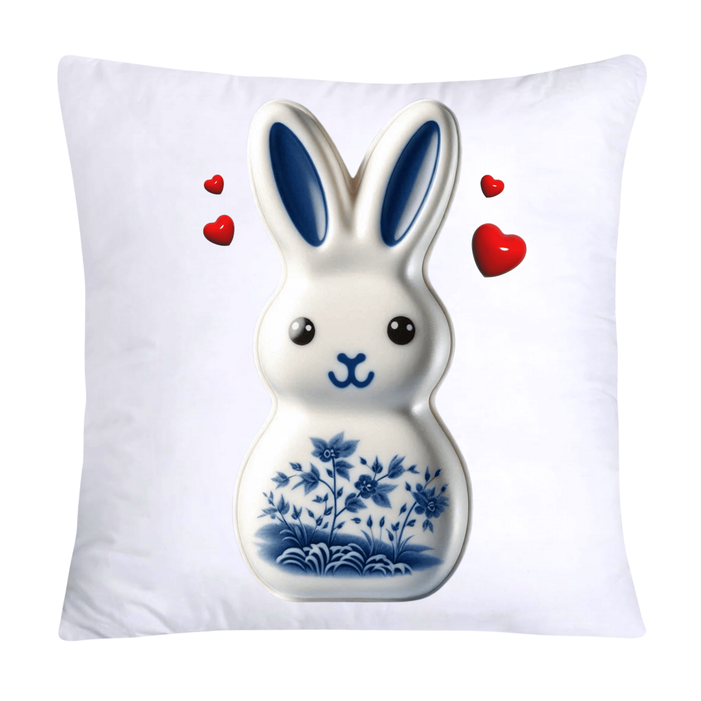 Blue Willow Easter Bunny/Peeps Pillow Covers-18x18-1563