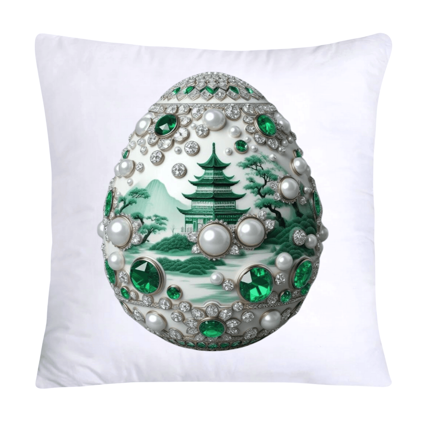 Green Willow Classic Egg 18x18 Pillow Covers-3108