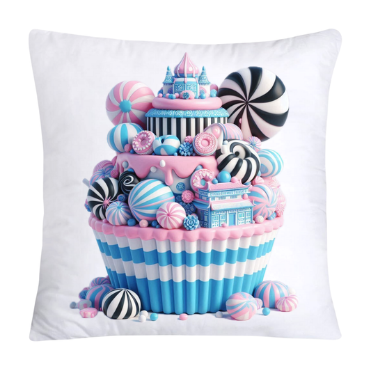Blue Willow Chinoiserie Cupcake Throw Pillow Covers 18X18-535