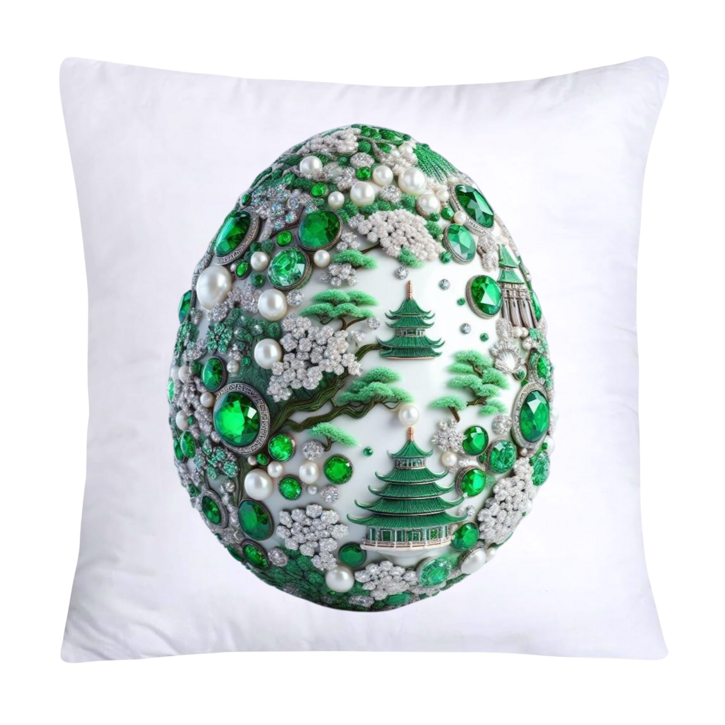 Green Willow Classic Egg 18x18 Pillow Covers-3120