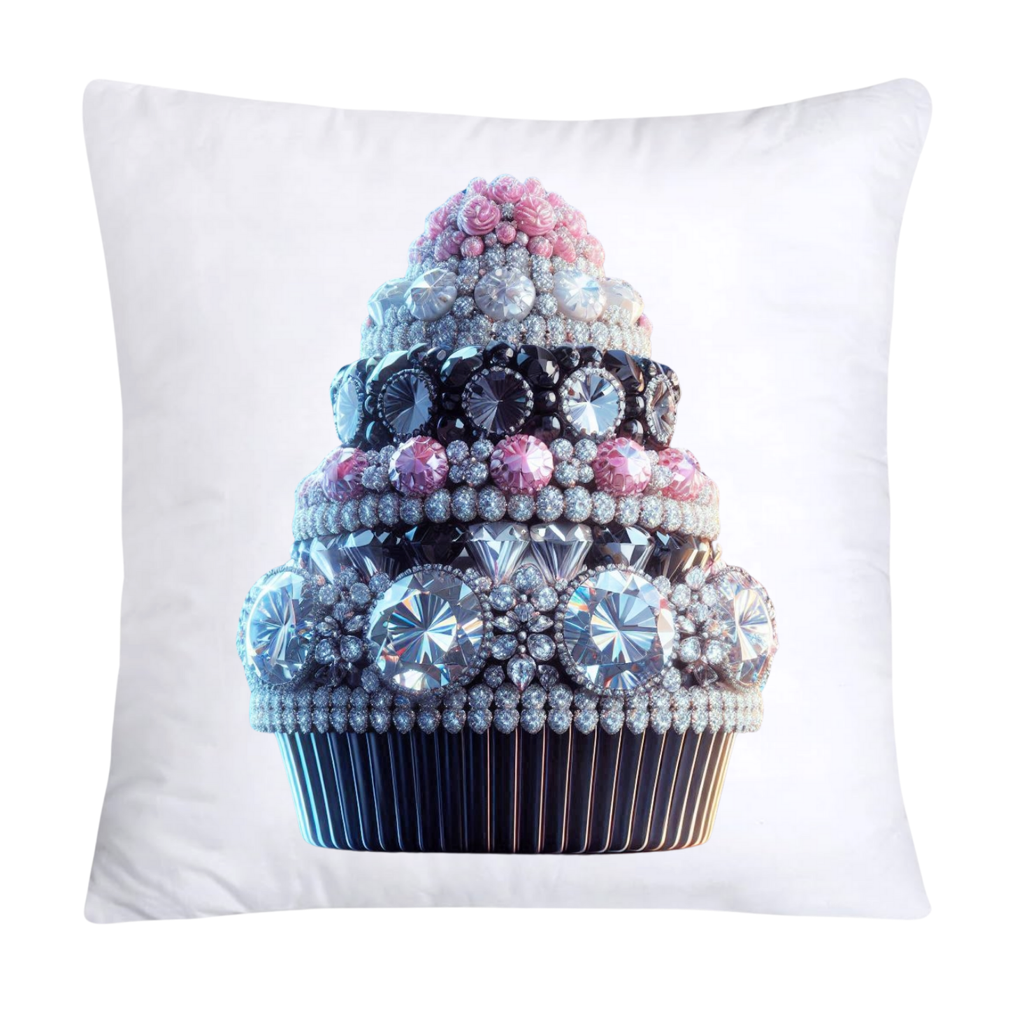 Wild Animal Print Zebra Cupcake Throw Pillow Covers 18x18-383