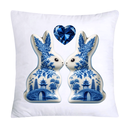 Blue Willow Easter Bunny/Peeps Pillow Covers-18x18-1567