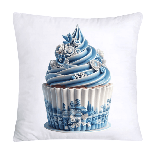 Blue Willow Chinoiserie Cupcake Throw Pillow Covers 18X18-3487