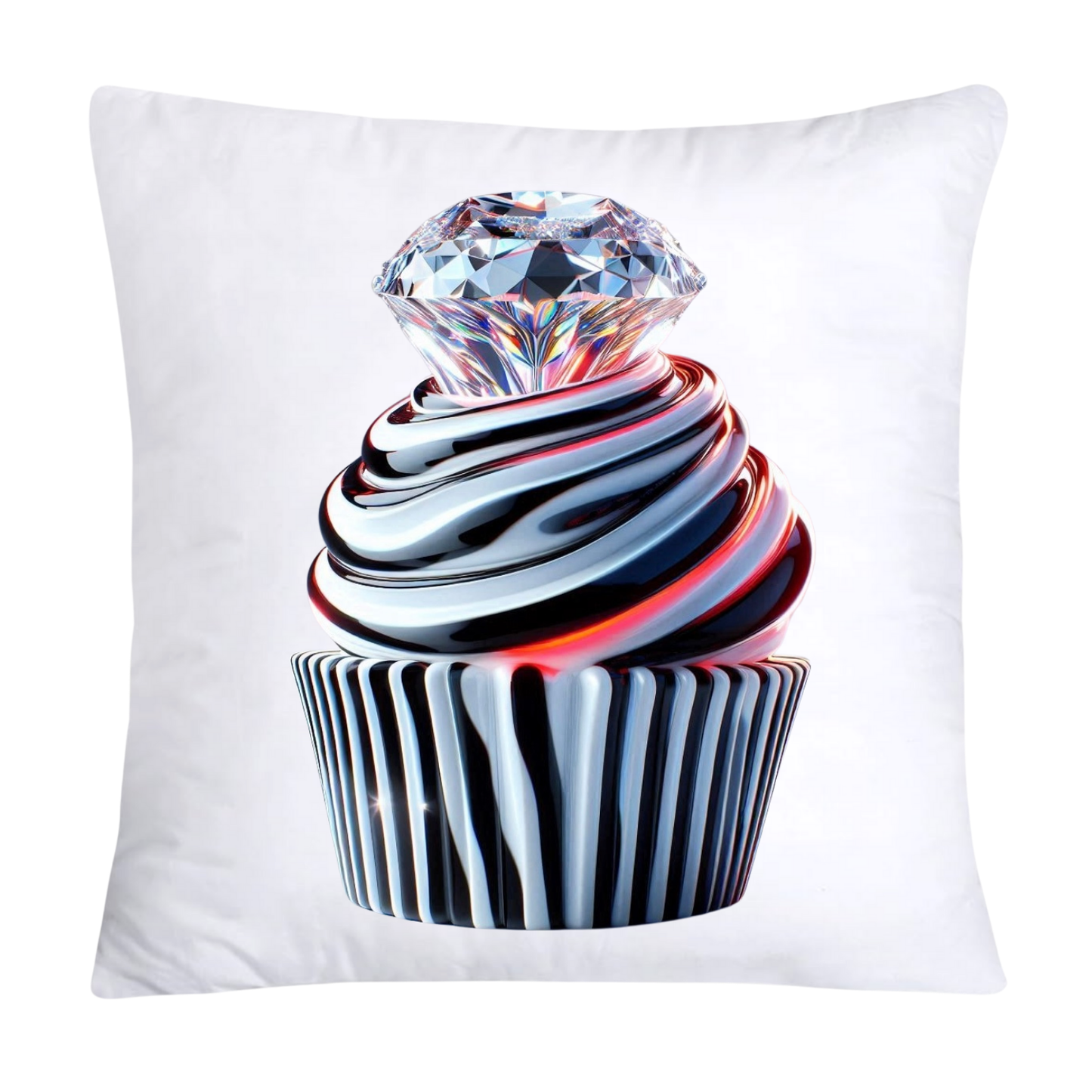 Cupcake Pillow Covers-Handblown Glass Inspired Art Images 18x18-1163