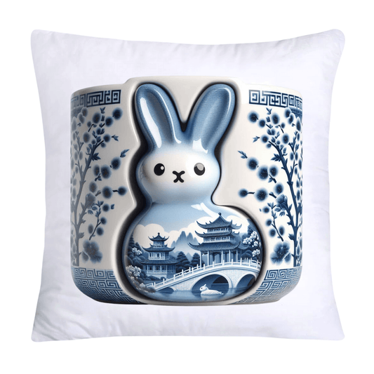 Blue Willow Easter Bunny/Peeps 18x18 Pillow Covers-1552