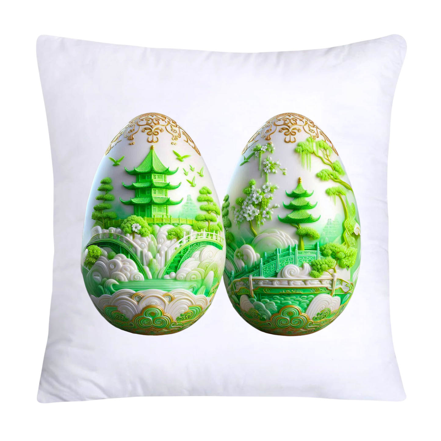 Green Willow Classic Egg 18x18 Pillow Covers-3144