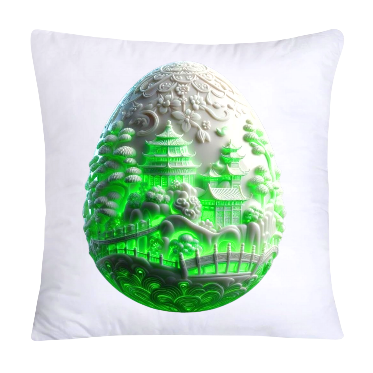 Green Willow Classic Egg 18x18 Pillow Covers-3131