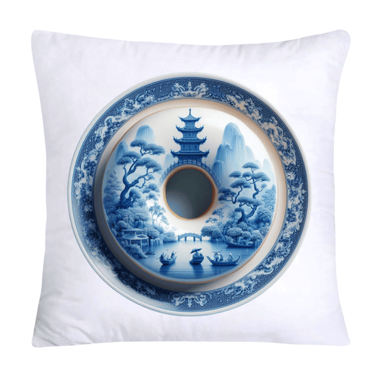 Blue Willow Whimsical Donut Throw Pillow Covers 18X18-1585