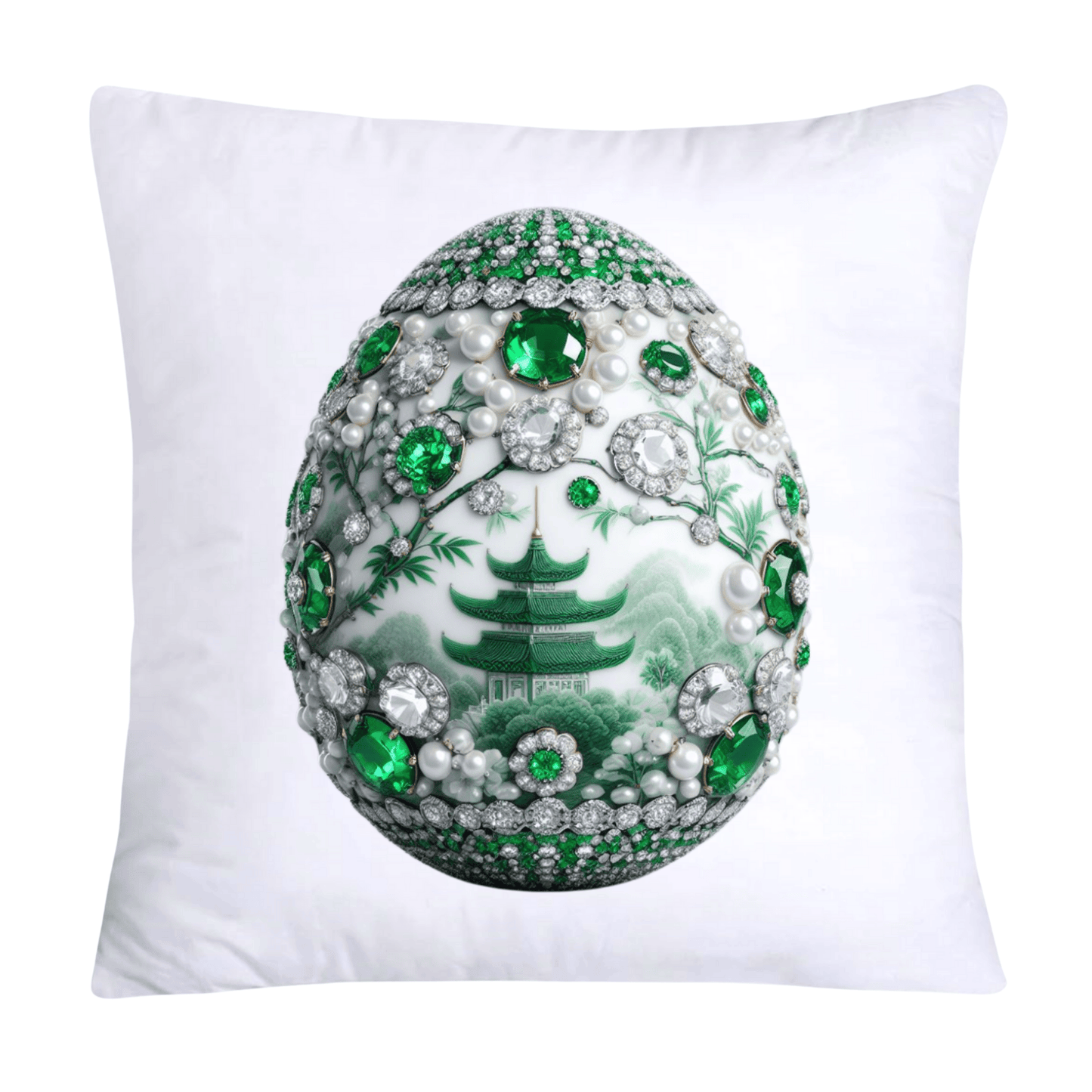 Green Willow Classic Egg 18x18 Pillow Covers-3087