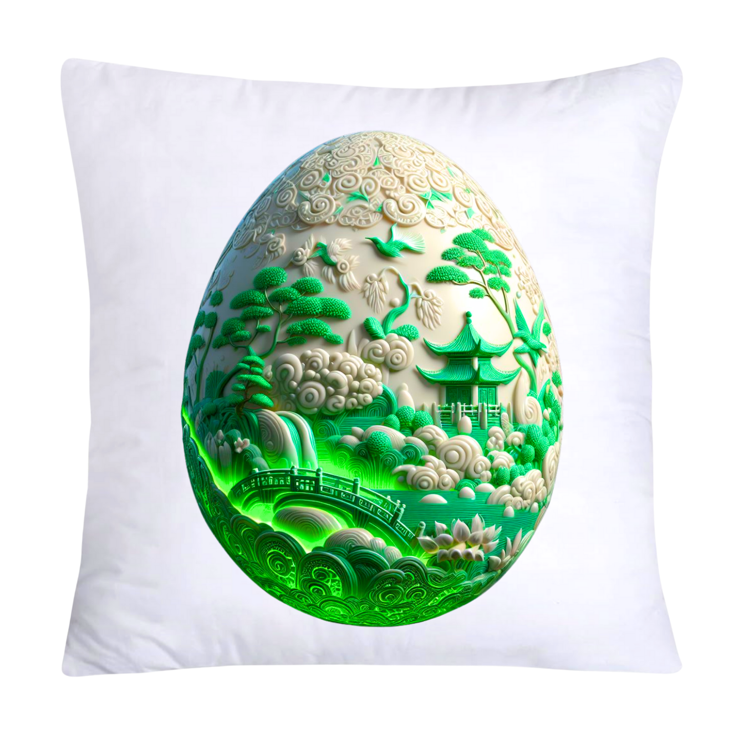 Green Willow Classic Egg 18x18 Pillow Covers-3148