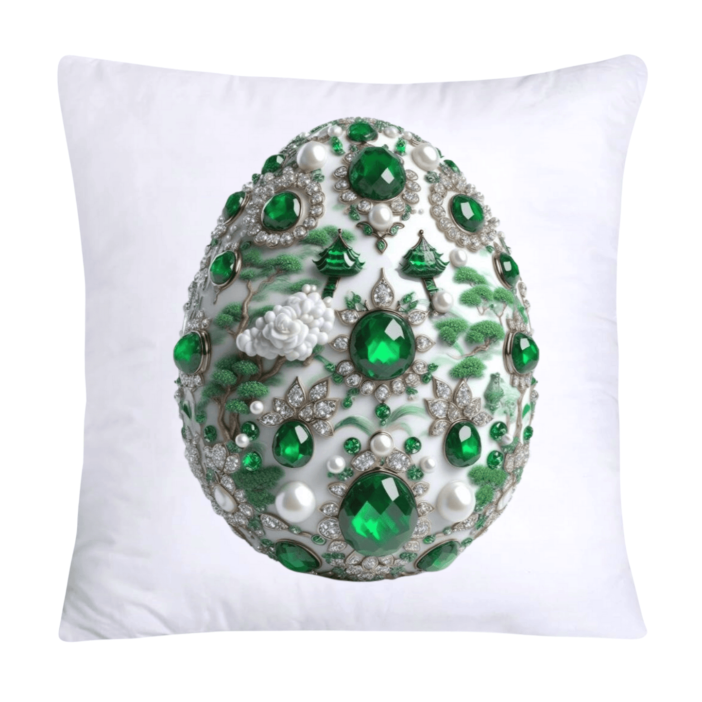 Green Willow Classic Egg 18x18 Pillow Covers-3106