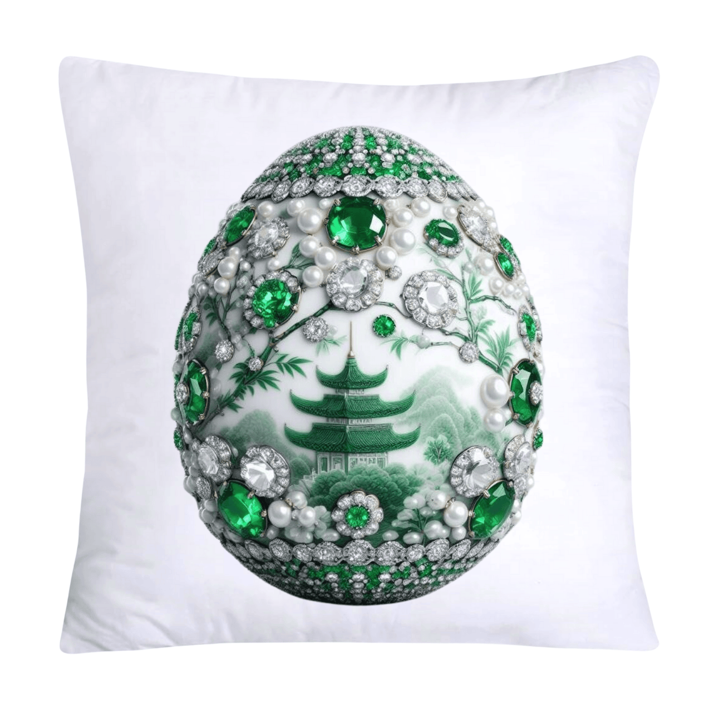 Green Willow Classic Egg 18x18 Pillow Covers-3133
