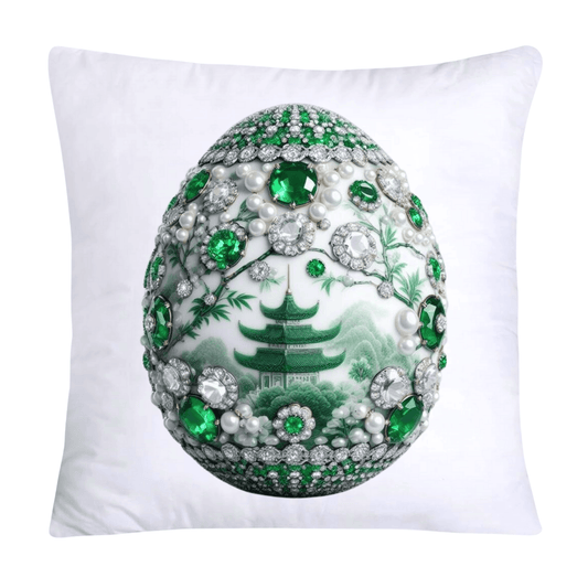 Green Willow Classic Egg 18x18 Pillow Covers-3133