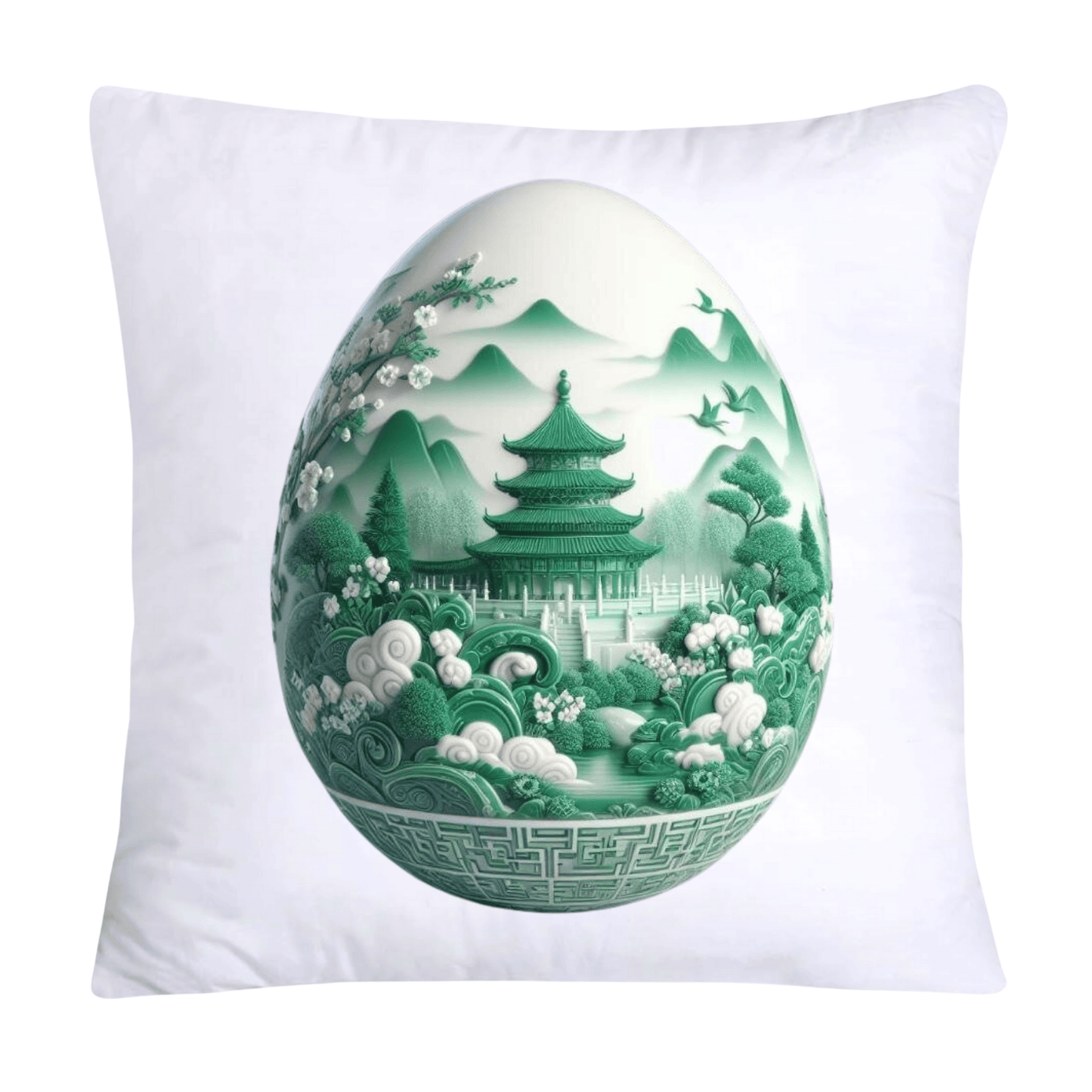 Green Willow Classic Egg 18x18 Pillow Covers-3127