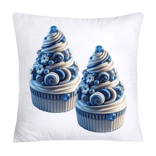 Blue Willow Chinoiserie Cupcake Throw Pillow Covers 18X18-1045