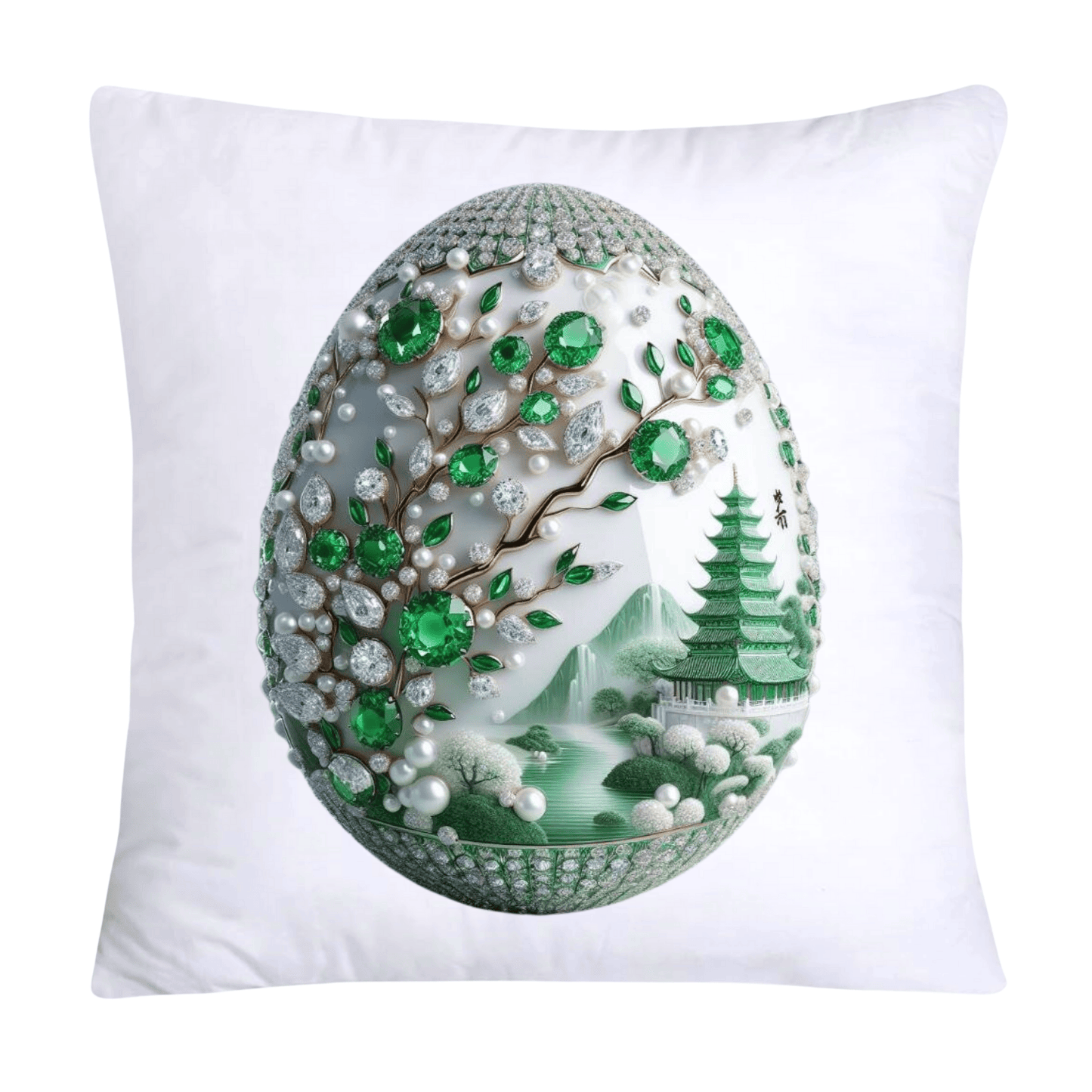 Green Willow Classic Egg 18x18 Pillow Covers-3112