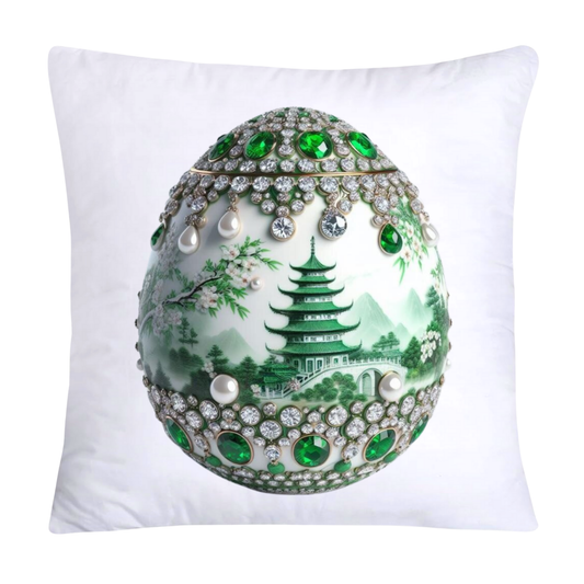Green Willow Classic Egg 18x18 Pillow Covers-3109