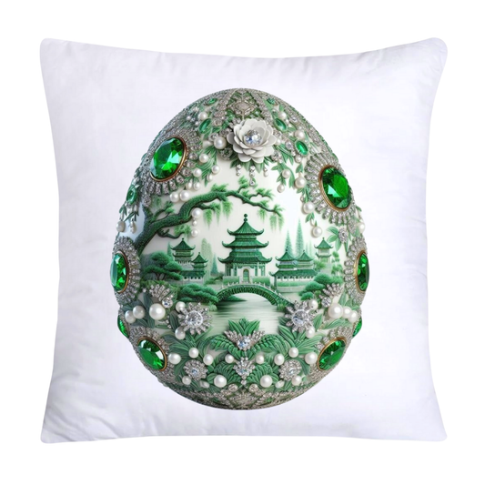 Green Willow Classic Egg 18x18 Pillow Covers-3137