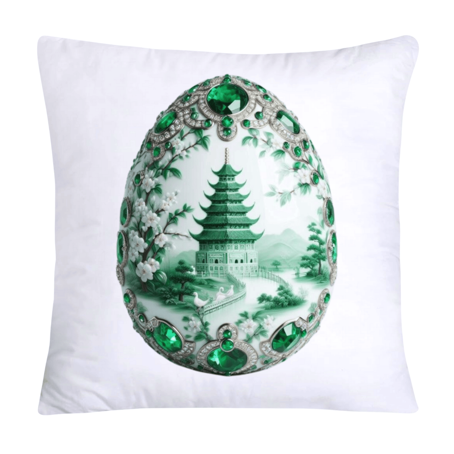 Green Willow Classic Egg 18x18 Pillow Covers-3100