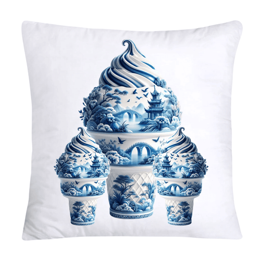 Blue Willow Adorable Ice Cream Pillow Covers 18X18-2641