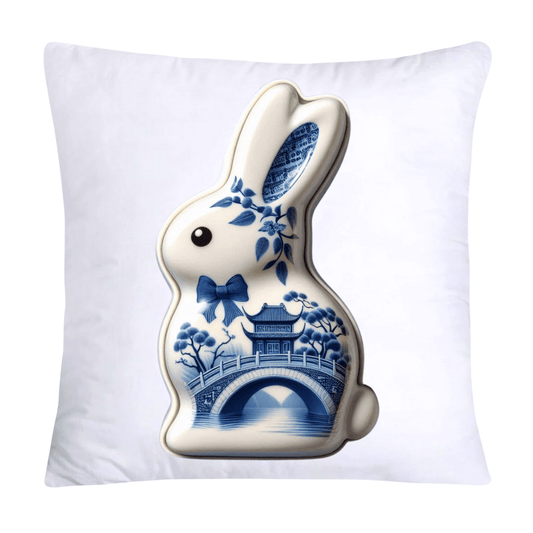 Blue Willow Easter Bunny/Peeps 18x18 Pillow Covers-1551