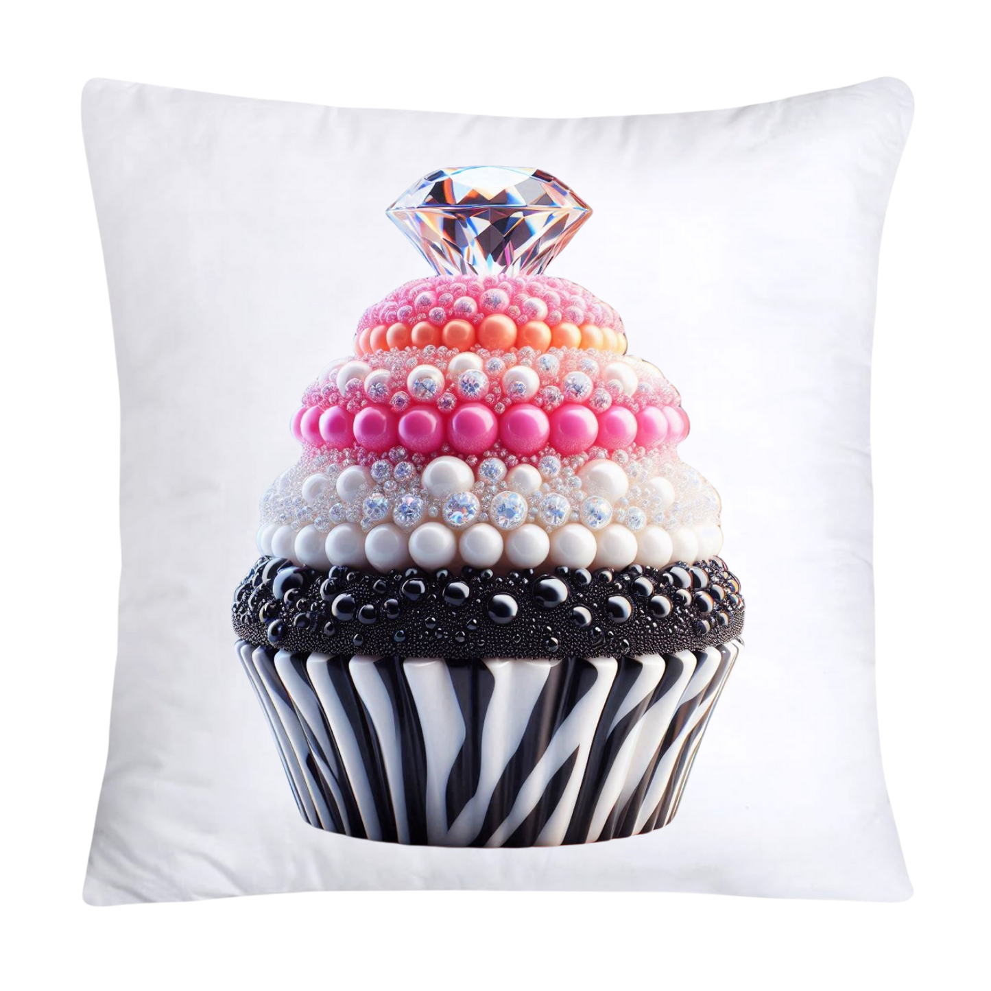 Cupcake Pillow Covers-Handblown Glass Inspired Art Images 18x18-1195