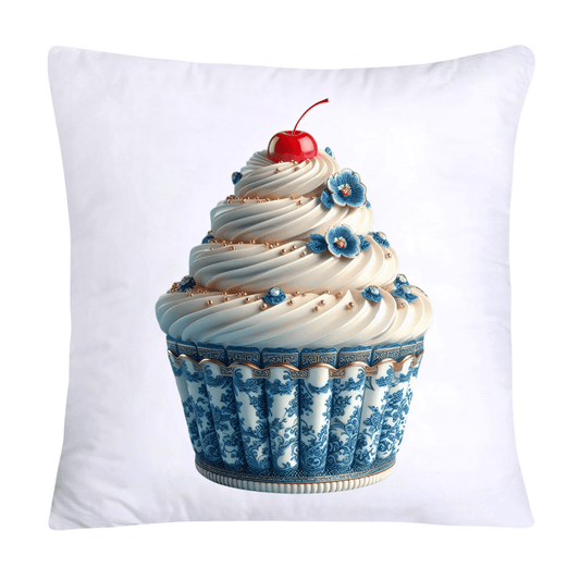 Blue Willow Chinoiserie Cupcake Throw Pillow Covers 18X18-592