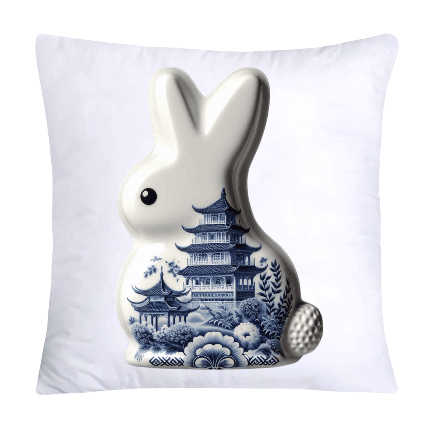 Blue Willow Easter Bunny/Peeps 18x18 Pillow Covers-1560