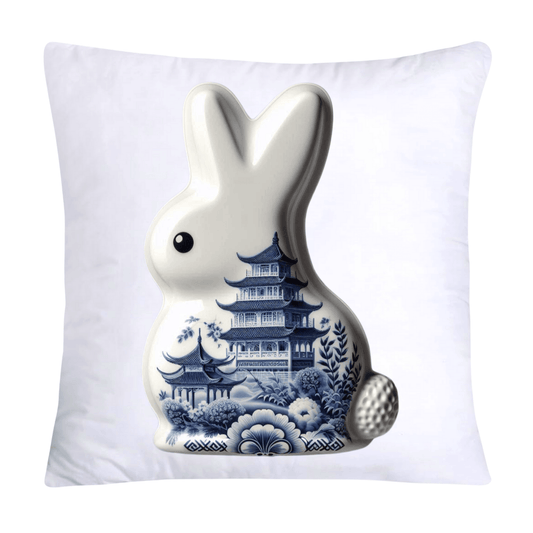Blue Willow Easter Bunny/Peeps 18x18 Pillow Covers-1560
