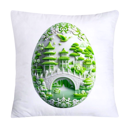 Green Willow Classic Egg 18x18 Pillow Covers-3140
