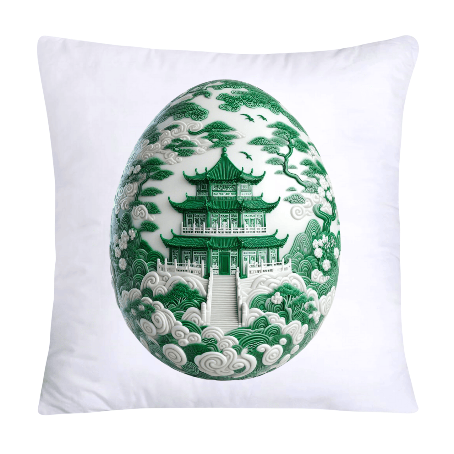 Green Willow Classic Egg 18x18 Pillow Covers-3165