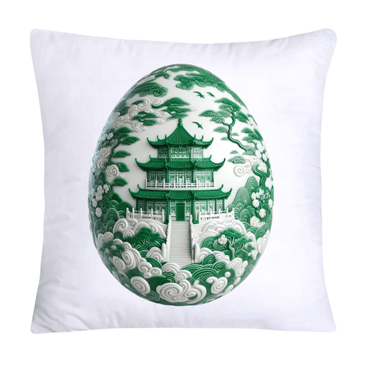 Green Willow Classic Egg 18x18 Pillow Covers-3165