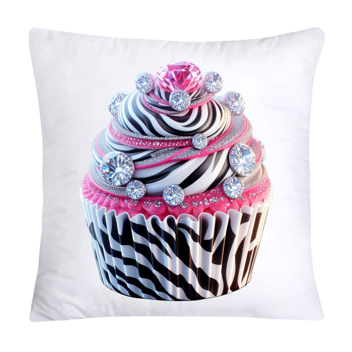 Cupcake Pillow Covers-Handblown Glass Inspired Art Images 18x18-1146