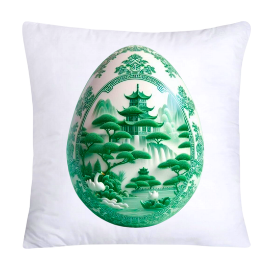 Green Willow Classic Egg 18x18 Pillow Covers-3154