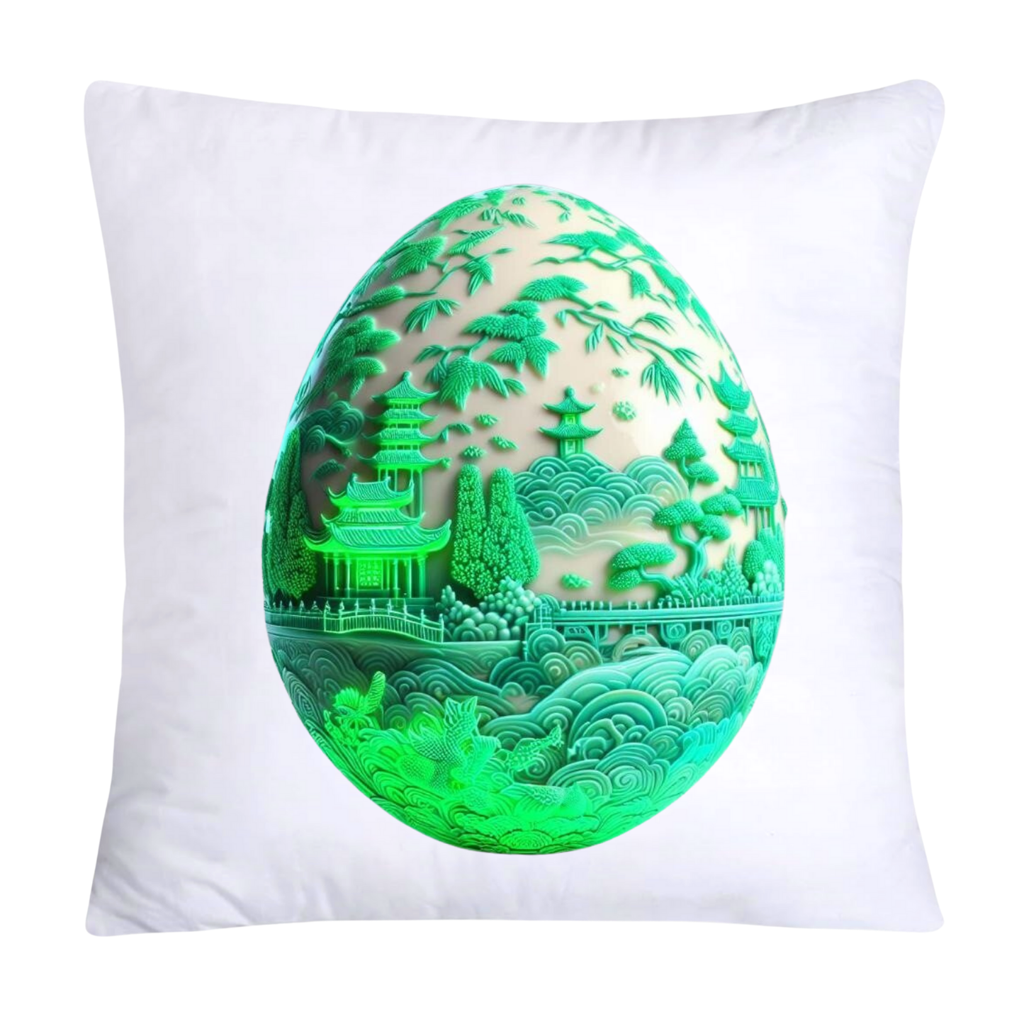 Green Willow Classic Egg 18x18 Pillow Covers-3126