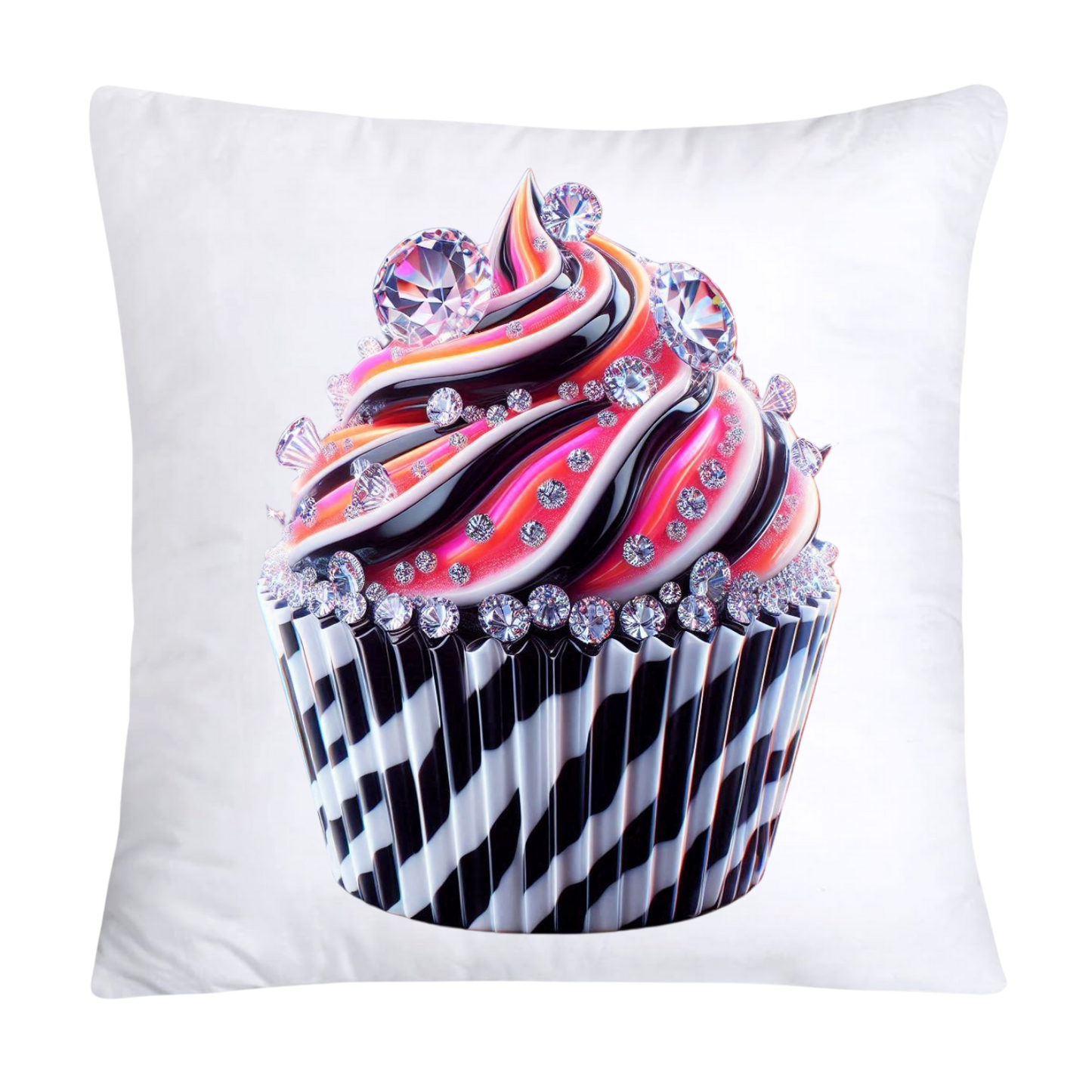 Cupcake Pillow Covers Handblown Glass Inspired Art Images 18x18-1473