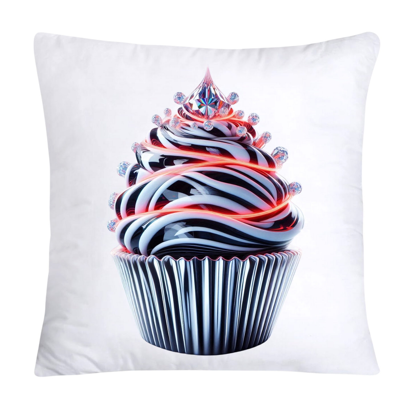 Cupcake Pillow Covers-Handblown Glass Inspired Art Images 18x18-1178