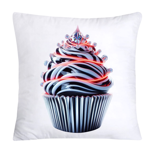 Cupcake Pillow Covers-Handblown Glass Inspired Art Images 18x18-1178