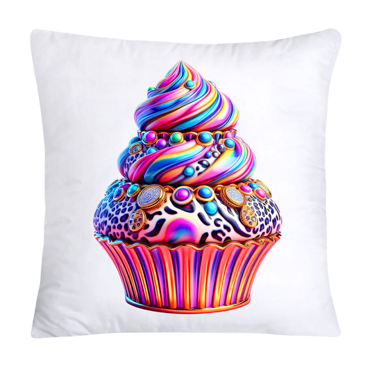 Wild Animal Print Cupcake Throw Pillow Covers 18x18-1409