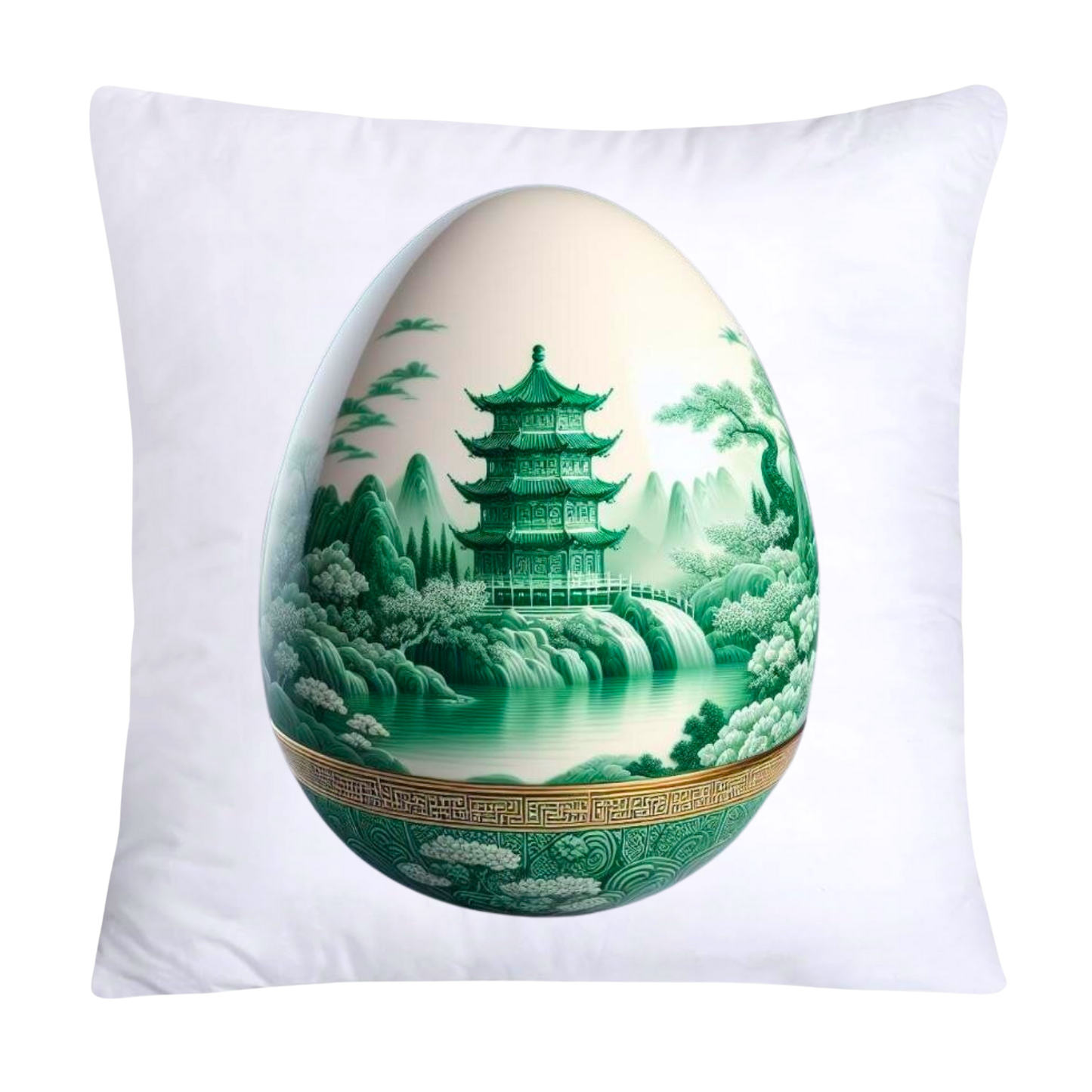 Green Willow Classic Egg 18x18 Pillow Covers-3161