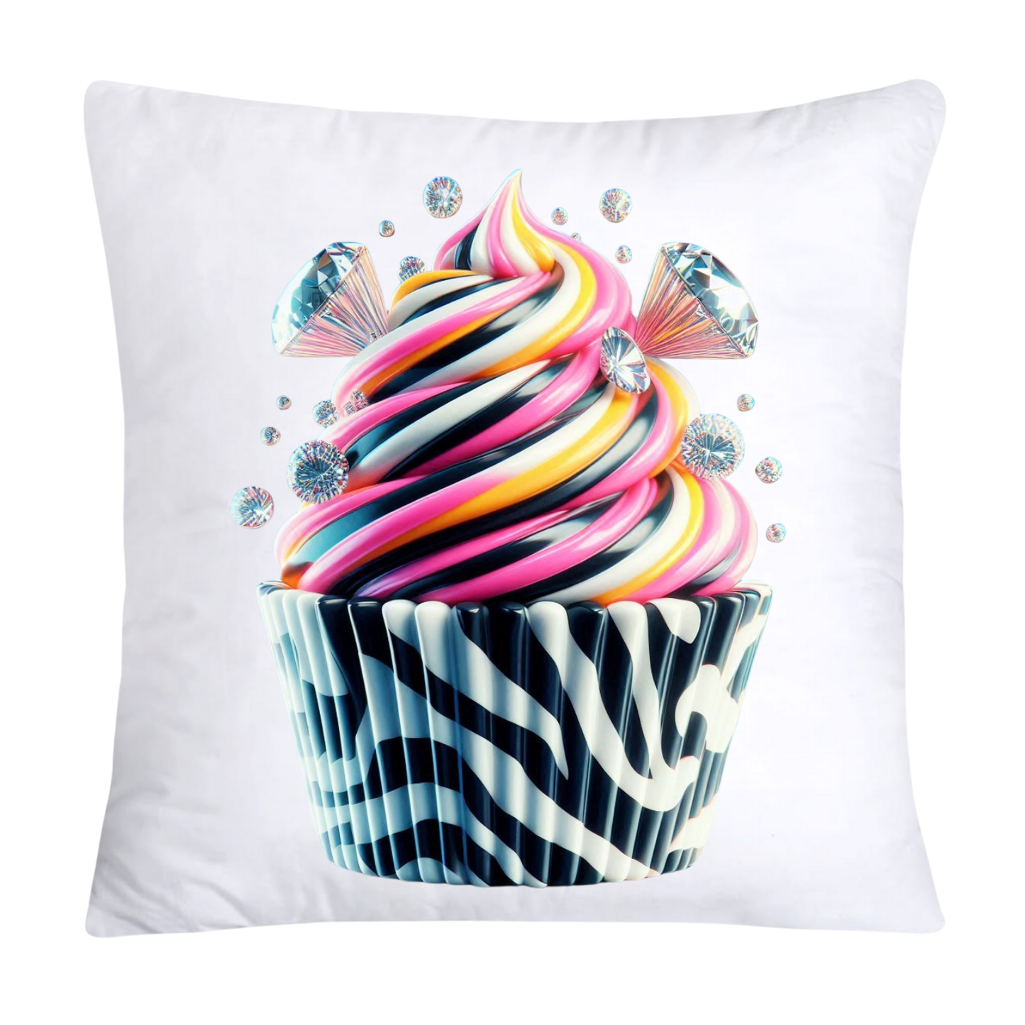Cupcake Pillow Covers-Handblown Glass Inspired Art Images 18x18-1184